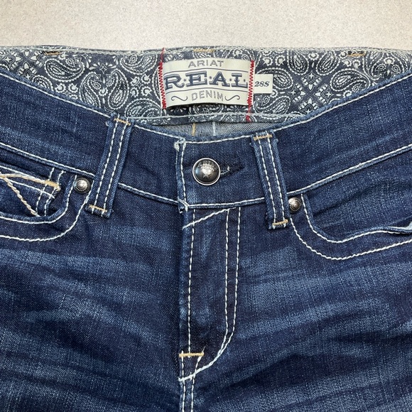 Ariat R.E.A.L. Mid Rise Stretch Whipstitch Boot Cut Jean 28 Short Ocean … - Picture 5 of 8